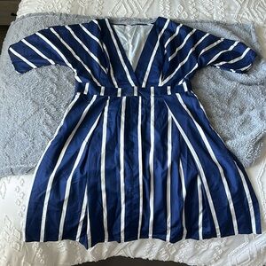 Navy and white dress - tall